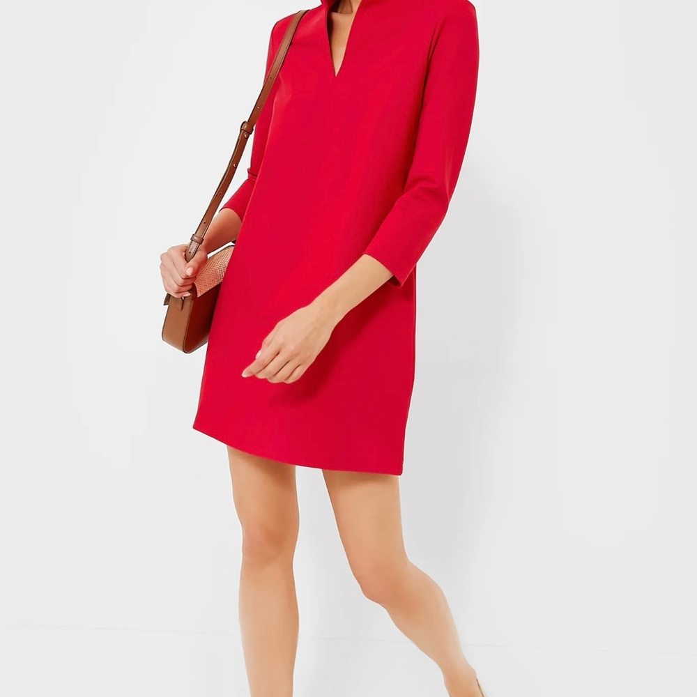 Tuckernuck Red V-Neck Mini Dress